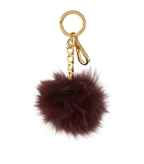 michael kors fur keychain with leather charm|Amazon.com: Michael Kors Fur Keychain.